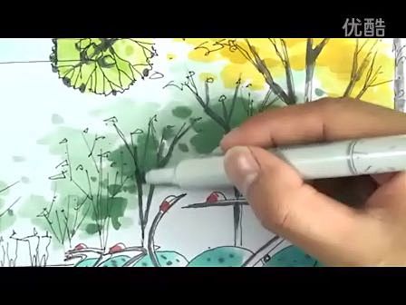 陈马扶老师 园林景观手绘（一）-广州疯狂...
