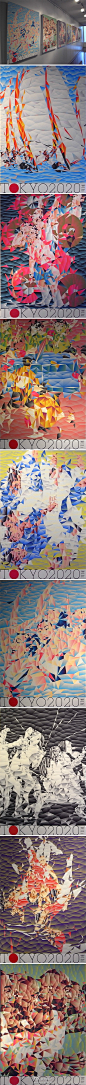 #东京申奥成功#东京2020奥运会海报设计，共八张，by 尾崎友則。像马赛克，怀旧的设计风格，我不知道为什么。