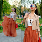 Tony Cohen Skirt, Seventh Avenue Jacket, Ray Ban Glasses