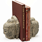 These bookends in the fom of the buddha's head are made from a mixture of stone and resin and are available either individually or as a pair.