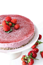 Frozen strawberry cashew cake