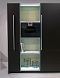 A sleek built-in Gaggenau oven...just fits in there so snugly!