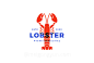 龙虾螯虾鱼海鲜渐变多彩动物LOGO商标矢量素材 Logo illustration :  