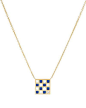 Code Flag Square Diamond Pendant Necklace - N