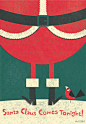 【海报】圣诞节插画海报设计，你好我是萌萌的圣诞老爷爷！