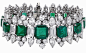 Elizabeth Taylor’s emerald and diamond necklace by Bvlgari sold for $6.13 million.