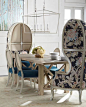 -6HRB   Plymouth Dining Table Rosetta Balloon Chair Paige Linen Dining Chair