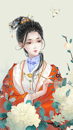 飞雪0815采集到手绘系列～美人如画