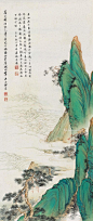 【1929年作 青绿山水 立轴】拍卖品_图片_价格_鉴赏_绘画_雅昌艺术品拍卖网