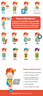 Funny Kid Mascot - People Characters