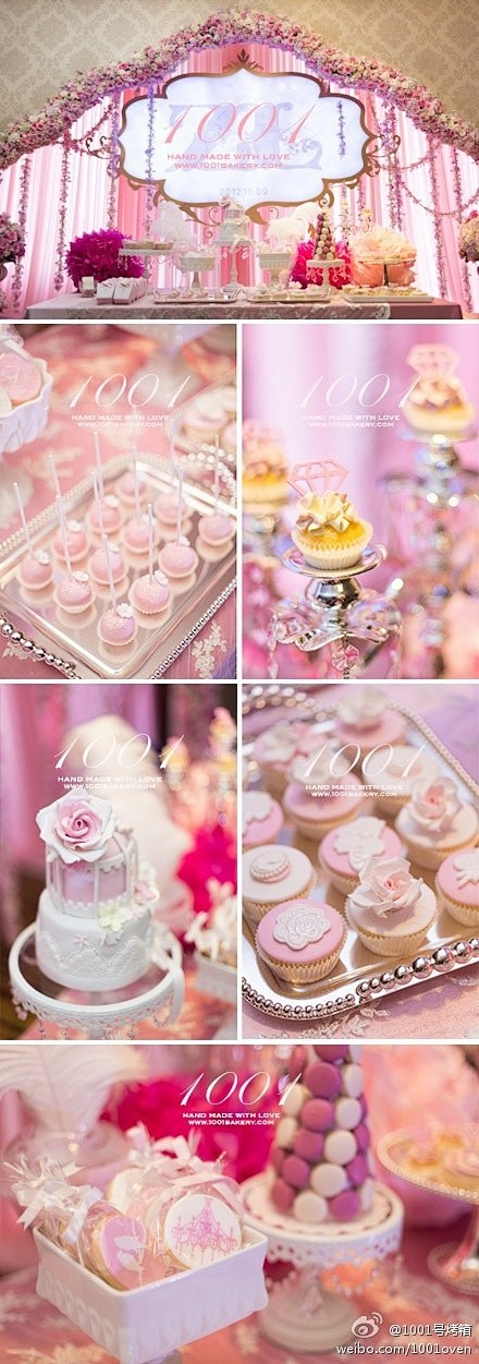 婚礼甜品桌~~图片分享自@1001号烤箱