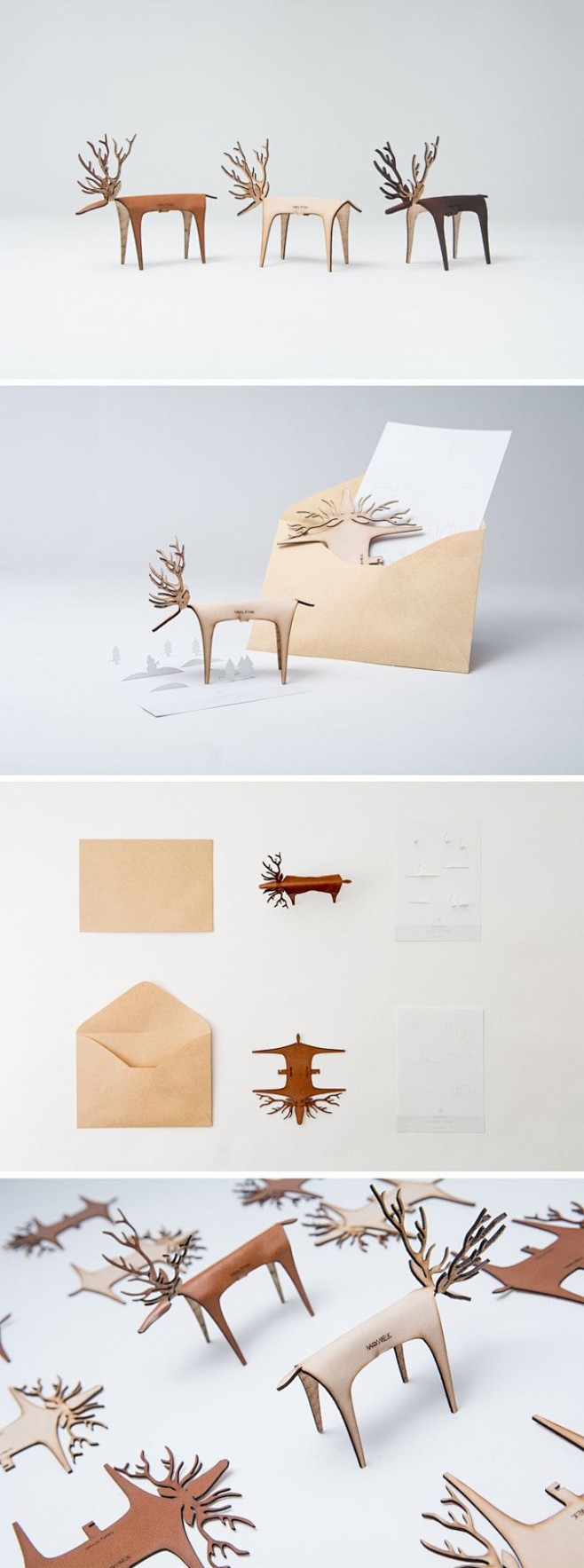 皮革的圣诞卡片 设计圈 展示 设计时代网...