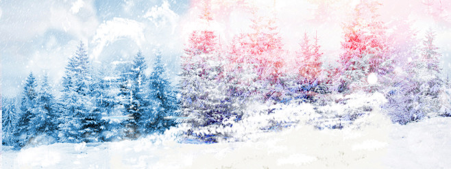 唯美的冬季圣诞雪景 #经典# #素材#
