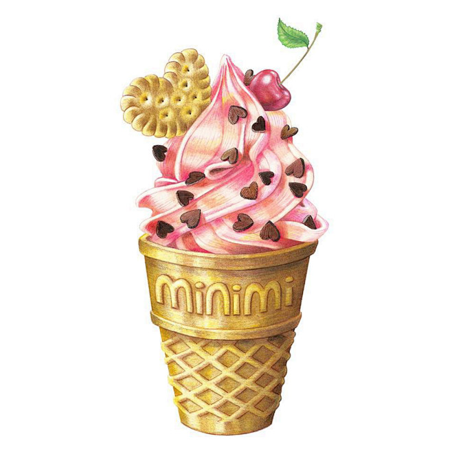 彩铅画 手绘冰淇淋