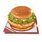 Golden Chicken Burger : Golden Chicken Burger is a food item originally designed for the KFC x Genshin Impact crossover event. Its recipe can be obtained from the login event Outland Gastronomy. Depending on the quality, Golden Chicken Burger restores 30/