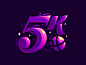 5000 followers dribbble 5 logo modern illustration followers hiwow dlanid 5000