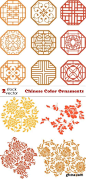 Vectors - Chinese Color Ornaments