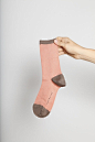 HANSEL FROM BASEL  Silk Colorblock Crew Socks