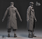 Man clothing (worn) -  The Sinking City, Yura Sholudchenko : Man clothing (worn) from The Sinking City video game. These are generic elements for the Character Editor (I'll write more about it later). I made model, shading, lighting. Textures was done by 