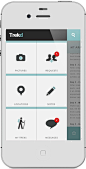App | Trekd Concept on Behance I like the way the page to the right is visible