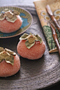 Japanese sweets, Kaki mochi (persimmon mochi) | 日本の色　Japanese color