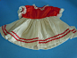 Vintage Red & White Cotton Dress for Wide Waist (M) Doll : US $18.99 Used in Dolls & Bears, Dolls, Clothes & Accessories