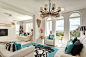 Blue Seas - beach style - living room - other metro - by Colin Cadle Photography