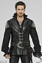 Pulling it off: He also uses a bit of eyeliner and a swashbuckling outfit to become the Once Upon a Time character Killian 'Hook' Jones, played by Colin O'Donoghue