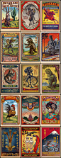 Matchbox Art Print Series : Print series explores the look of vintage matchbox art.