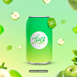 水果 果汁 绿色 新鲜 苹果汁 饮料 食品 绿罐 tic288a0307_平面设计_其他平面设计
