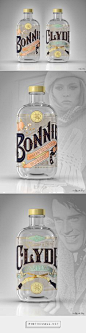 BONNIE & CLYDE Gin by Bert Heynderickx. Pin curated by #SFields99 #packaging #design