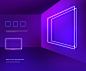 蓝紫色渐变 时尚元素 霓虹质感 设计背景素材PSD ti w036a43903