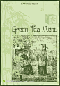 绿茶菜单矢量素材