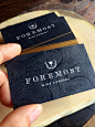 Stunning black business card with black foil and gold edges #jukeboxprint #businesscards