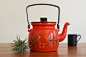 Enamelware / Arabia Finel Raija Uosikkinen Design Flower Red by HouseofSeance, $130.00