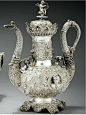 Silver tea pot: