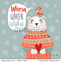 Warm winter wishes card in vector-背景/素材,假期-海洛创意（HelloRF） - 站酷旗下品牌 - Shutterstock中国独家合作伙伴