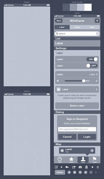 UI and Wireframe Kit...