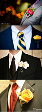 露丝策划：#婚礼小知识# 西式婚礼中，新娘在接过手捧花后，应该从中选一枝别在新郎的胸前，所以胸花和手捧花应是一致的。 胸花和袋巾都是点缀，但是佩戴的位置是不一样的。胸花是放在西装的领子上的，袋巾才是放在口袋的。关注我们 @露丝策划 官方博客：http://t.cn/zToL9dz