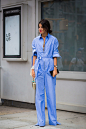 欧美型人街拍Look之阔腿裤合辑：Leandra Medine