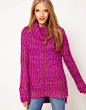 OMEIU英国正品代购 ASOS 欧美时尚高街高领跳线针织毛衣 10.31
