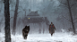 1920 - a walk through the woods , Jakub Rozalski : I invite you to walk through the woods in my World of 1920+, in the company of Günter von Duisburg and his direwolf, Nacht.
From the upcoming RTS game:  http://iron-harvest.com/