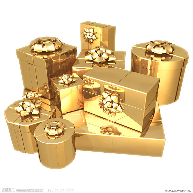 金色礼盒设计图