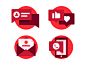 T-metrics Icons socialmedia ui email phone talk chat contact illustration icon