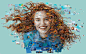 Cyprus Airways: Every smile has its moment : A series of mosaic illustrations (photomosaic collages) for the advertising campaign of Cyprus Airways.
