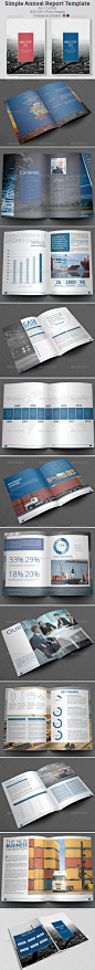 Simple Annual Report Template - Informational Brochures