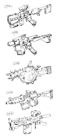 Cartoon gun sketch exercise, yuan z s : Cartoon gun sketch practice. I drew some weapons sketches in my spare time. I wanted to draw 100. But I can't stick to it. The theme is some junk patchwork weapons. I hope you like them 一堆废土垃圾枪草图·简笔画·凑合看···