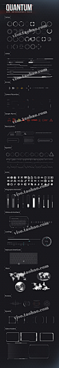 AE模板 高科技科幻电影游戏UI界面元素包Quantum HUD Infographic-淘宝网