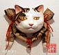 猫面具。via 小口淳子.O网页链接