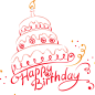 #生日快乐蛋糕happy birthday素材矢量图免抠图PSD/psd源文件  PNG/png透明底素材#   海量素材尽在 -----> @幸运小7